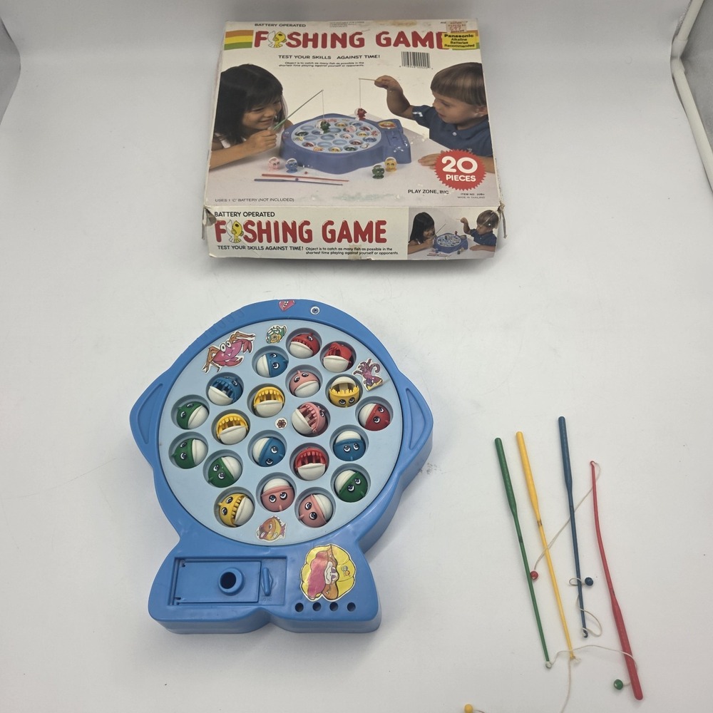 Vintage Gone Fishin' Game 1979 Play Zone Inc Complete Tested and Working